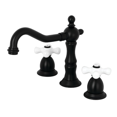 Kingston Brass KS1970PX 8" Widespread Bathroom Faucet, Matte Black KS1970PX